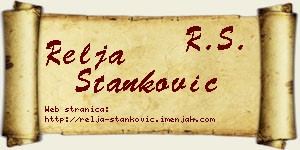 Relja Stanković vizit kartica
